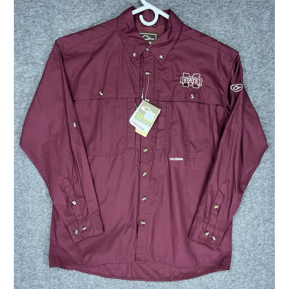 Drake Clothing Company Vented shirt Mens M Red Long Sleeve Mississippi State